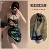 Sexy Cheongsam Lingerie Set High Slit Sleepwear Women All