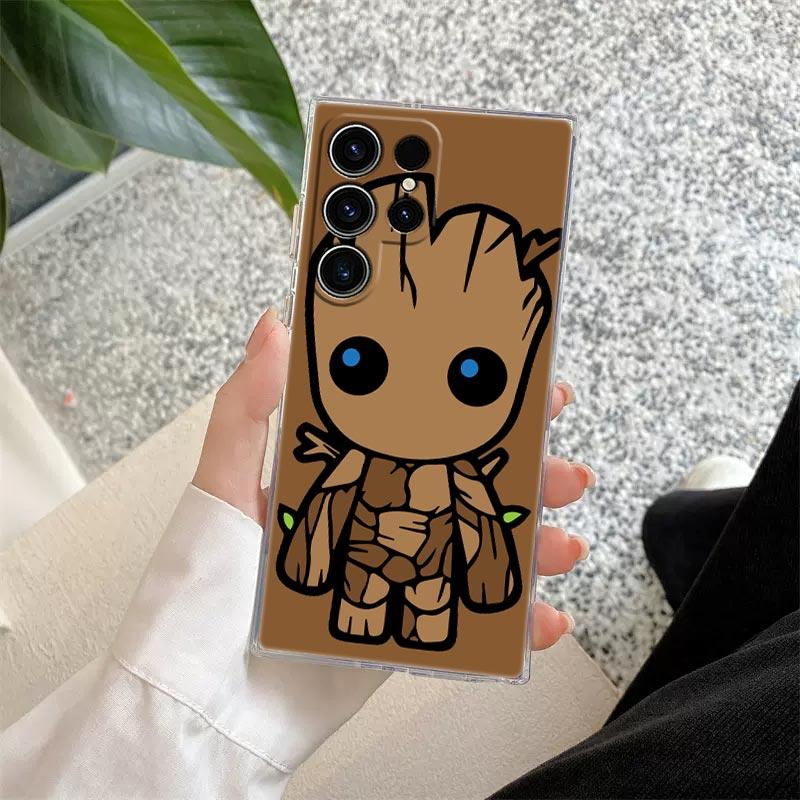 

Мультяшный Marvel Грут Железный Человек Прозрачный Чехол Для Samsung Galaxy S26 S25 Ultra S24 S22 S26 Plus S20 S23 S21 S25 FE 5G Задняя Крышка Galaxy S22 5G
