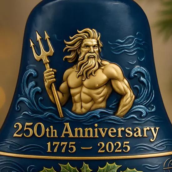 United States 250th Anniversary Bell Ornament Patriotic Christmas Tree Decoration Vintage Metal Commemorative Doorbell for Collectors