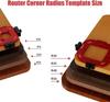 4in1 Woodworking Router Arcs Angle Positioning Template Corner Radius Routers R10-R50 Radius Jig Woodworking Positioning Tool