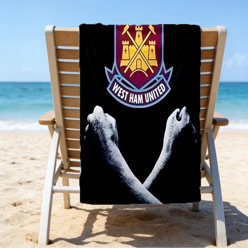 Hammer Football Printed Beach Towel, Super Soft Microfiber, Perfect Gift Birthday, for Pool, Beach, Travel, for Family and Friends