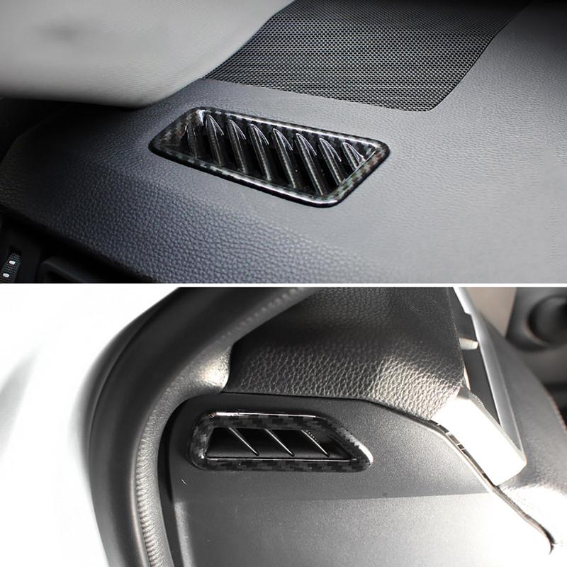 4pcs Car Inner Dashboard Air Vent Outlet Cover Trim Carbon Fiber Styling Decoration Cover For Toyota RAV4