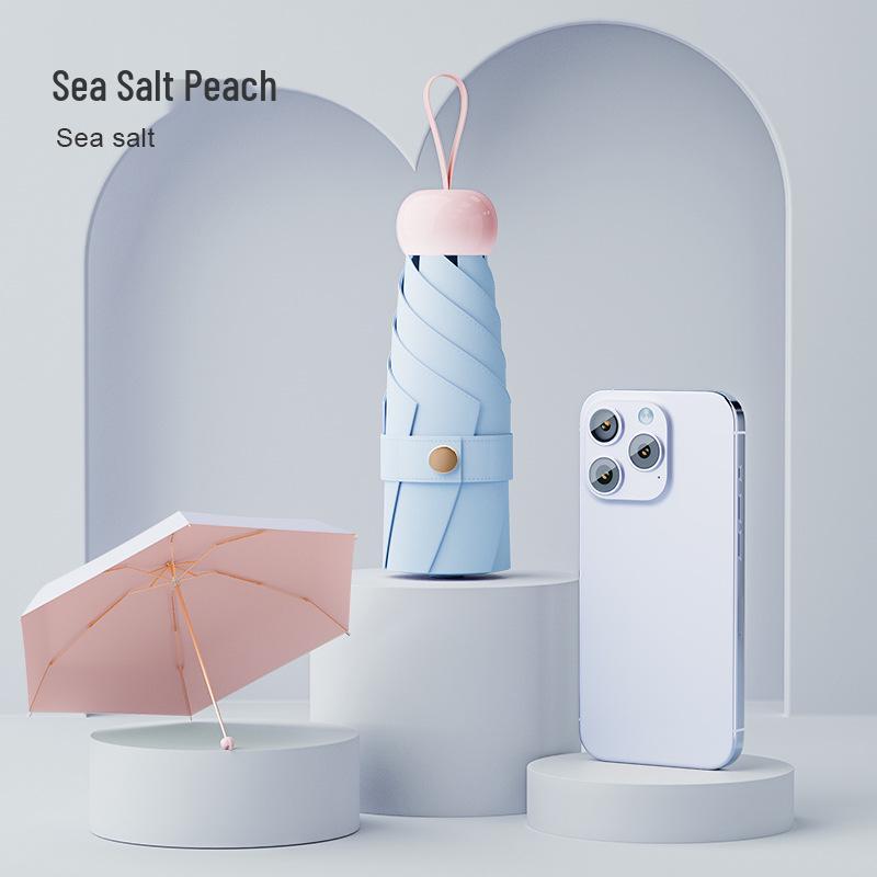 Women's Mini Anti-UV Sunshade Umbrella - Portable, Dual-Use for Sunny & Rainy Days