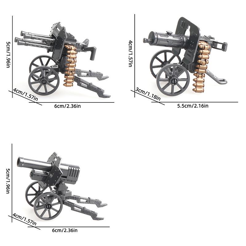 Military Army MOC Building Kit – WWII Anti-Aircraft Gun BlockhouseModel Bricks for War Toy Collectors