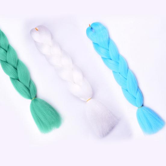 Dam Jumbo Crochet Braiding Ombre Color Synthetic Kanekalon Hårförlängningar