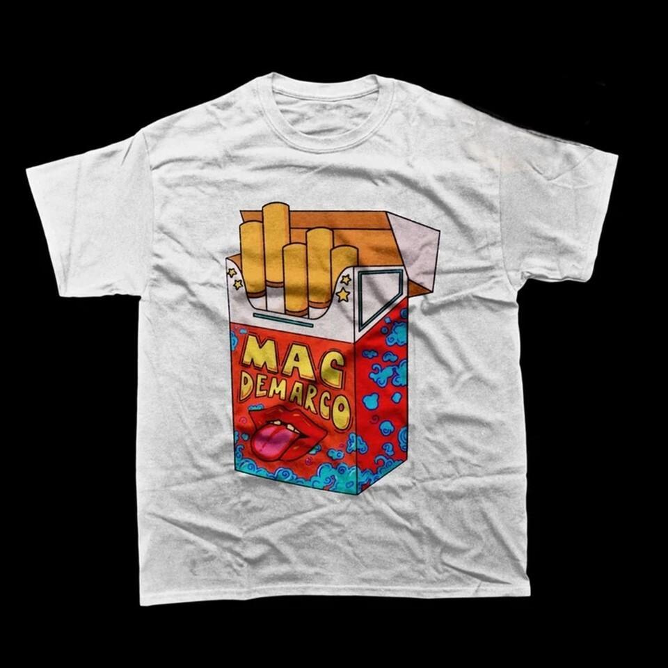 Vtg MAC DEMARCO Music Star Heavy Cotton White T Shirt For Men All Size KN107 S