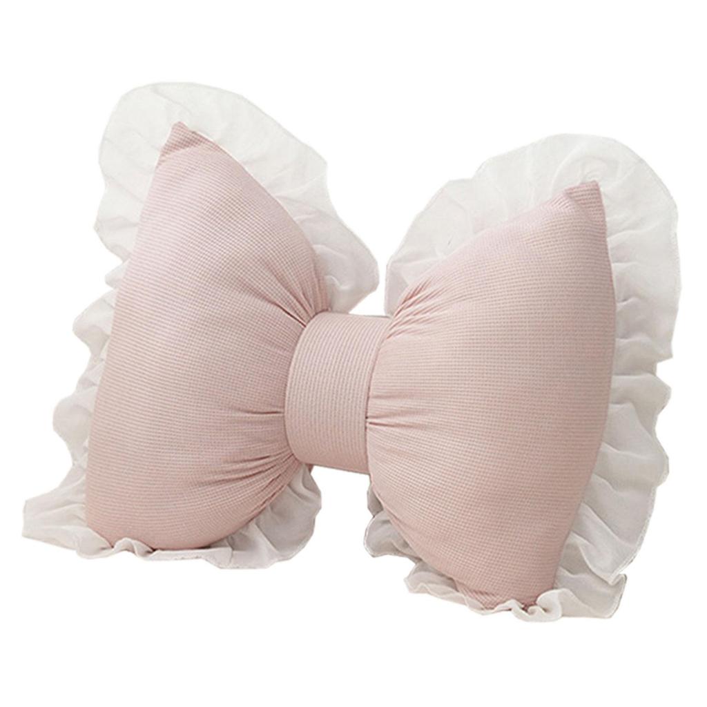 Bowknot Pillow Wedding Gift Bedside Cushion for Bedroom Office Study Room