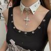 Studded Rivet Choker PU Leather Fake Collar Necklace Unique Punk Choker  Party