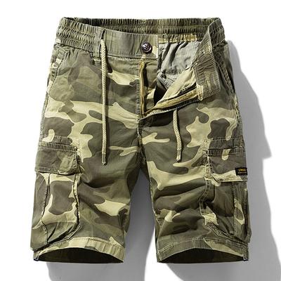 Sommer Herren Baumwolle Cargo Shorts Herrenmode Mehrfach-Taschen Lässige Shorts Hosen Oberbekleidung Atmungsaktive Jogginghose Shorts Männlich