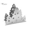 Holiday Table Decor Christmas Tree Napkin Holder, Stainless Steel Vertical Paper Towel Stand, Kitchen Counter Rack Decorative Dispenser for