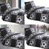Cartoon Football Bedding Set With Satin Weave For Kids Room Sleep Comfort