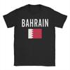 Bahrein Vlag Unisex T-shirt Nieuwigheid T-shirt Korte Mouwen Ronde Hals T-shirts Puur Katoen Geprinte Tops