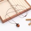 Accessori Ciondolo Zucca in Legno Retrò Collana Lunga Semplice Versatile Catena per Maglione da Donna