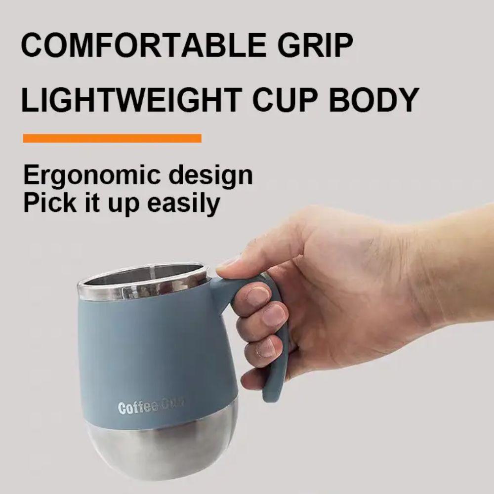 500ML Coffee Cup with Lid Water Cup Portable Thermal Cup  Heat Insulation