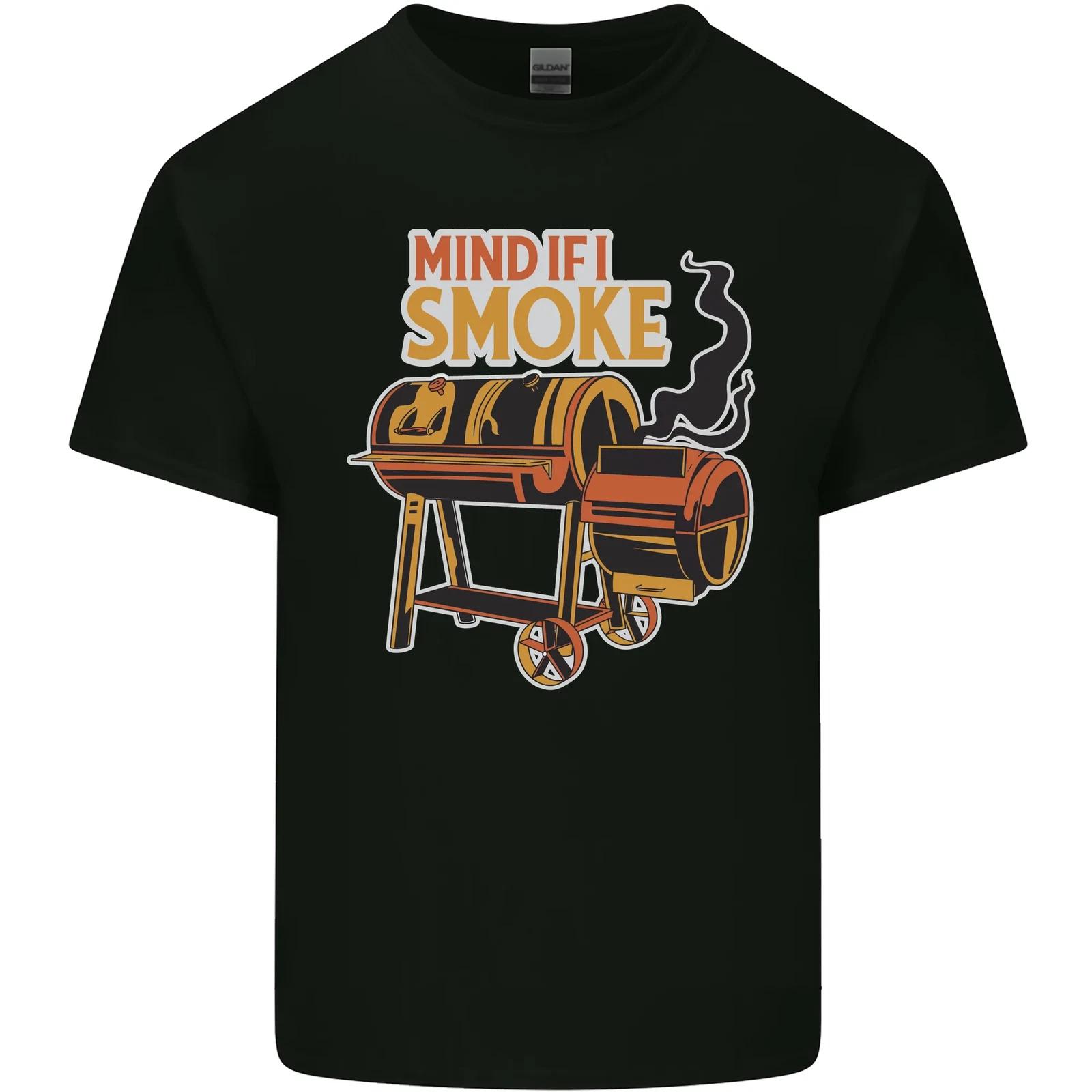 Mind if I Smoke Funny BBQ Grill Kids T-Shirt Childrens S
