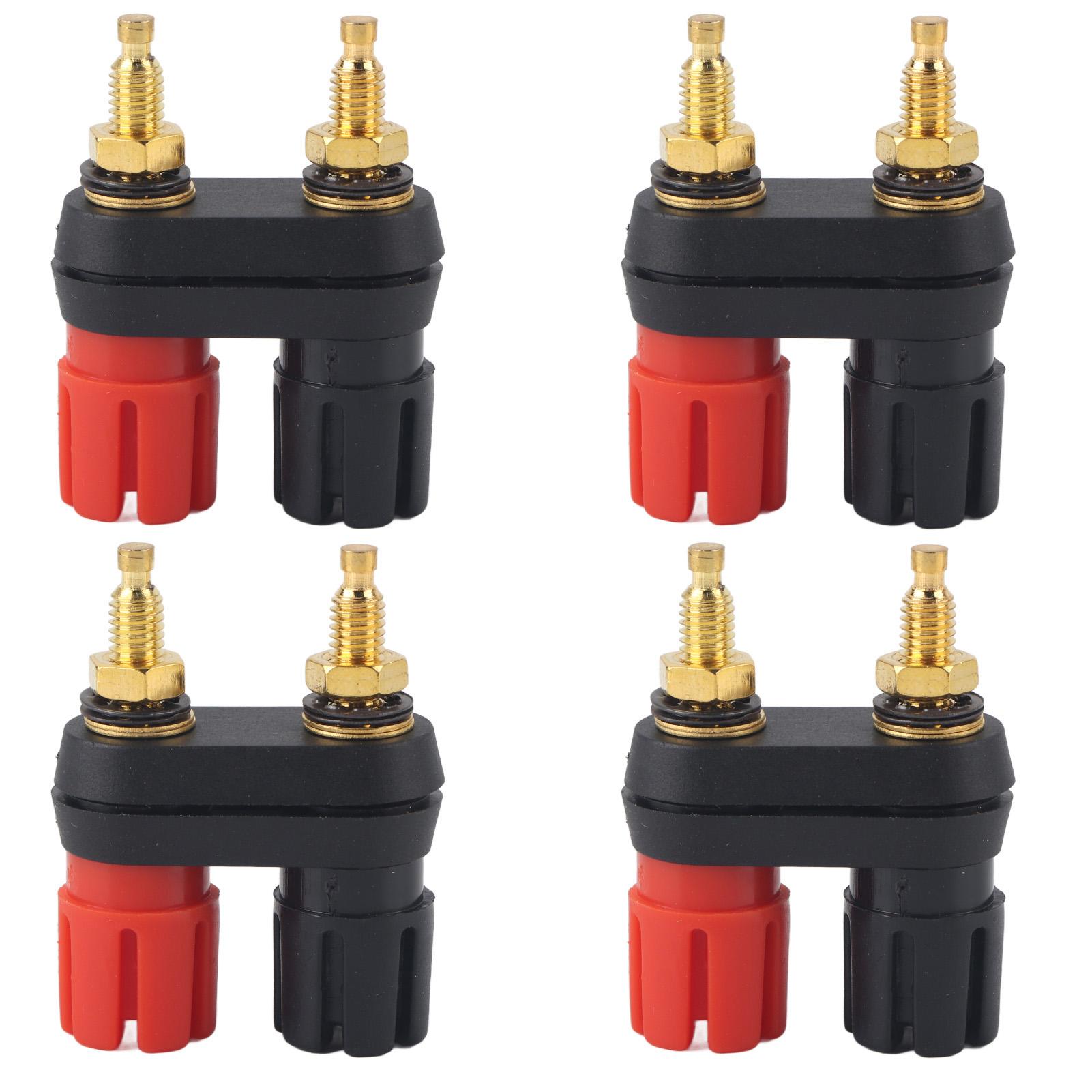 

Speaker Binding Post Terminal Power Amplifier 2 way Banana Plug Jack (4PCS)