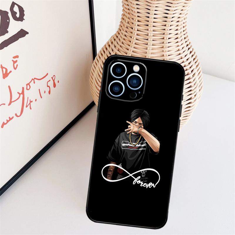 Sidhu Moose Wala Funda For iPhone 16 15 Pro 14 Pro Max Plus 11 13 12 Mini X XS XR Phone Case