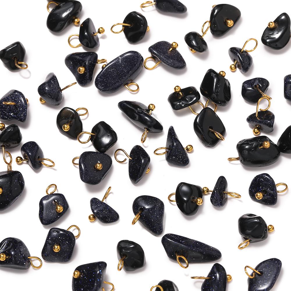 5Pcs Irregular Natural Stone Bead Pendant Multicolor 3-20mm Broken Stone Pendant Nine Needle Pin for Necklace DIY Jewelry Making