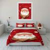 Santa Claus Red Bedding Set Bedding Duvet Cover Set Duvet Cover Pillowcases (1 * Duvet Cover 2 * Pillowcases, Without Duvet Insert)