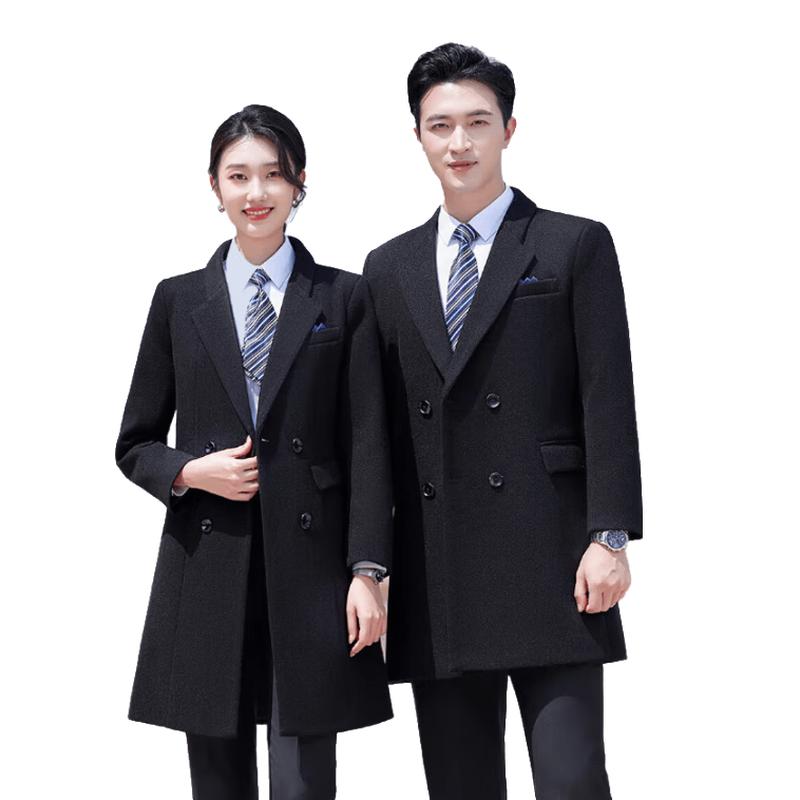 BinHuo Korean Style Mid-Length Wool Blend Coat XL