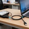 Câble USB SATA 3 Adaptateur Sata vers USB 3.0 Jusqu'à 6 Gbps Supporte SSD HDD Disque Dur Externe 2,5 Pouces 22 Broches Sata III A25 2.0