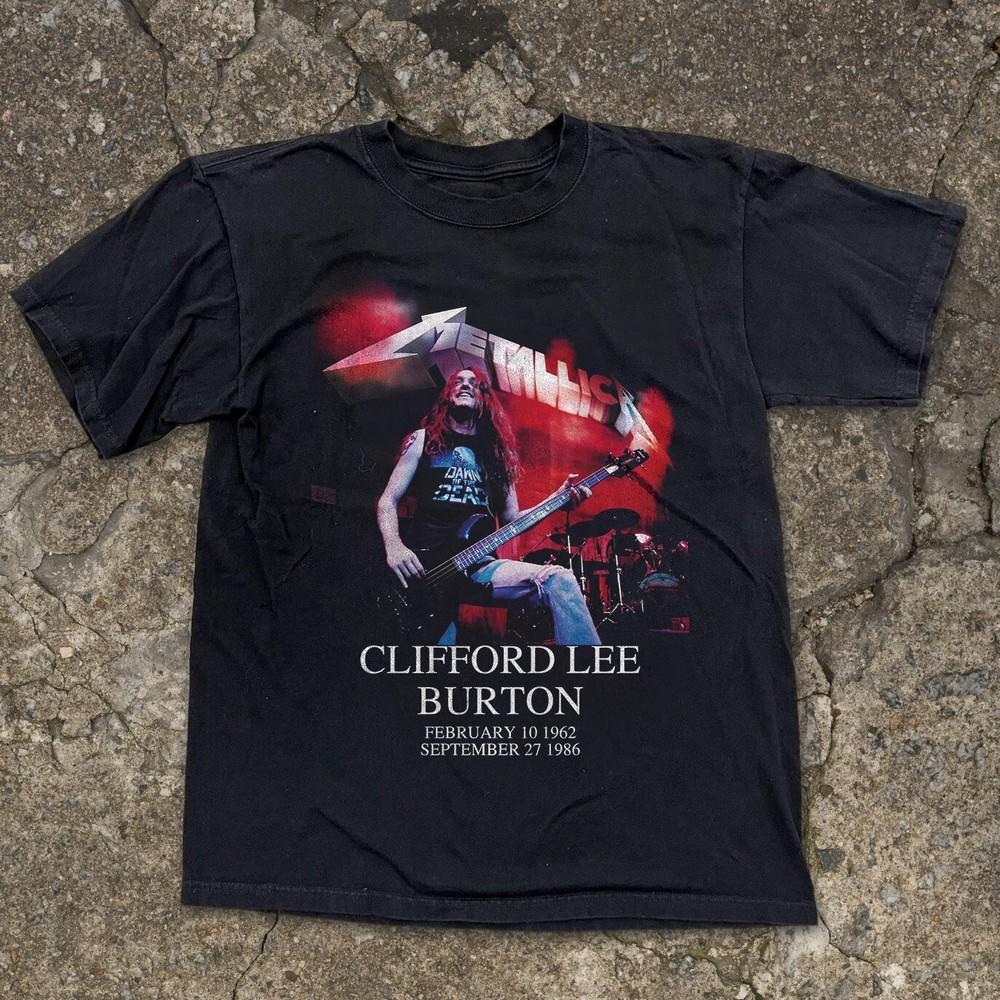 HOT! Metallica Cliff Burton Unisex Black T-shirt Size S-5XL Unisex T-Shirt XXL