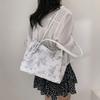 Students' Large Capacity Tote Bag In Class Korean Version Butterfly Fashionable and Beautiful New Chain One-shoulder Underarm Bag Trendy