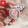 OLEVS Women's Watches Roman Scale Auto Date Exquisite Small Dial Stainless Steel Waterproof Elegant NEW Ladies' Watches