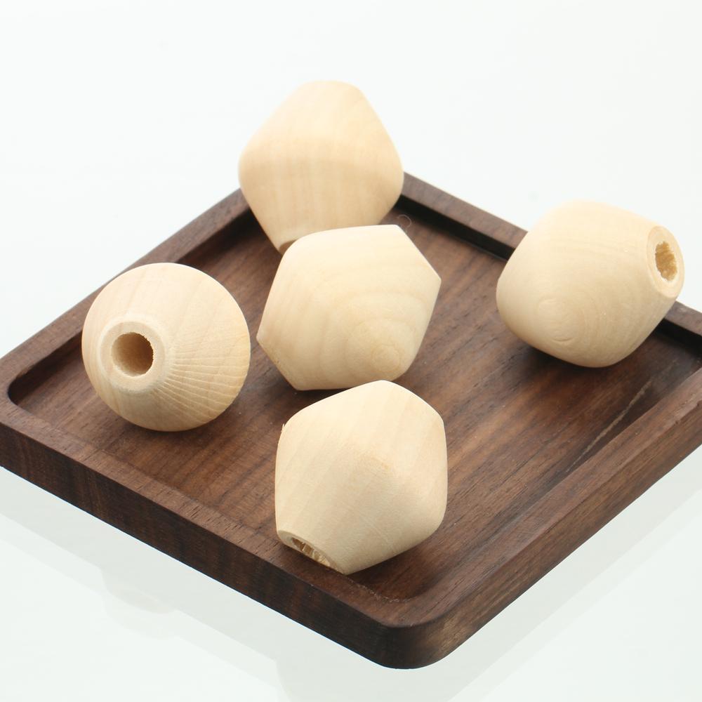 15 Adet Büyük Koni Şeklinde 30x28mm Doğal Ahşap Gevşek El Yapımı Büyük Delikli Boncuklar Kendin Yap El Sanatları Ahşap İşçiliği Takı Yapımı Aksesuarları İçin