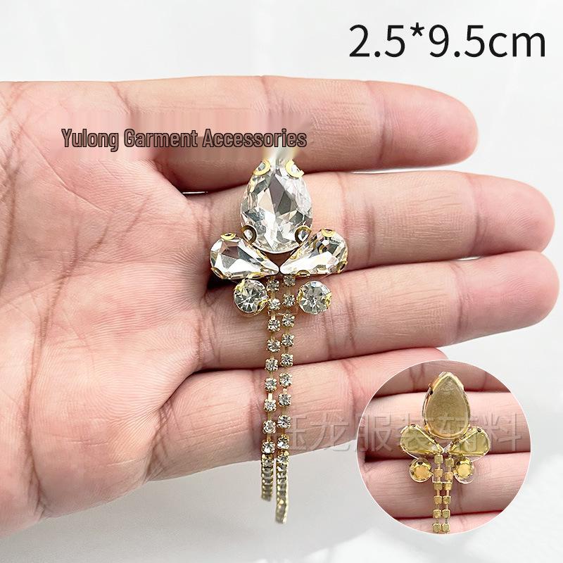 White Rhinestone DIY Hotfix Adhesive Fabric for Crystal Ornaments & Shoe Box Decorations