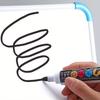 1 Marker + 1 Ink Bottle, Minimalist Black/Blue/Red High-Capacity Refillable Dry-Erase Whiteboard Marker with Erasable Broad Tip