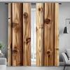 2 Pcs Rustic Wood Grain Print Curtains,suitable for Bedroom,living Room Kitchen Decoration,home Decoration,window Decoration