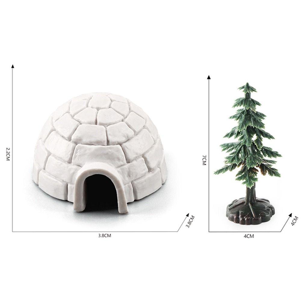 Arctic Figures Toy Igloos Model Realistic Arctic Animals House Ornament Mini Polar Animal Shelter