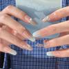 26 New Spring/Summer Ice Translucent Nude Gradient Sea Salt Star Nails with 3D Bow