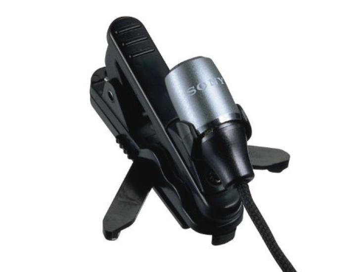 Sony Condenser Microphone, MonoBusiness Use, with Holder Clip, ECM-C115