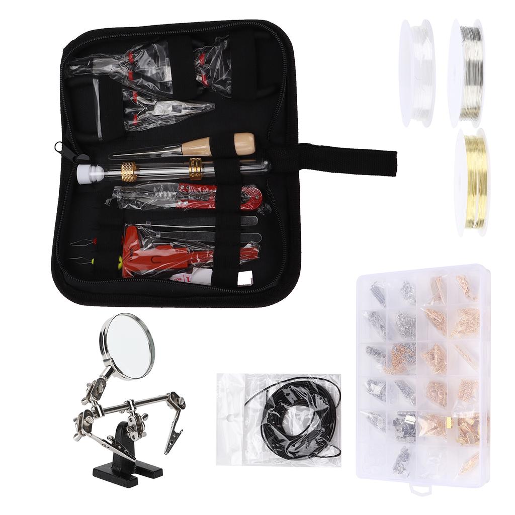 Jewelry Making Set Pliers Necklace Chain Open Ring Kit Beaded DIY Handicraft Accessories