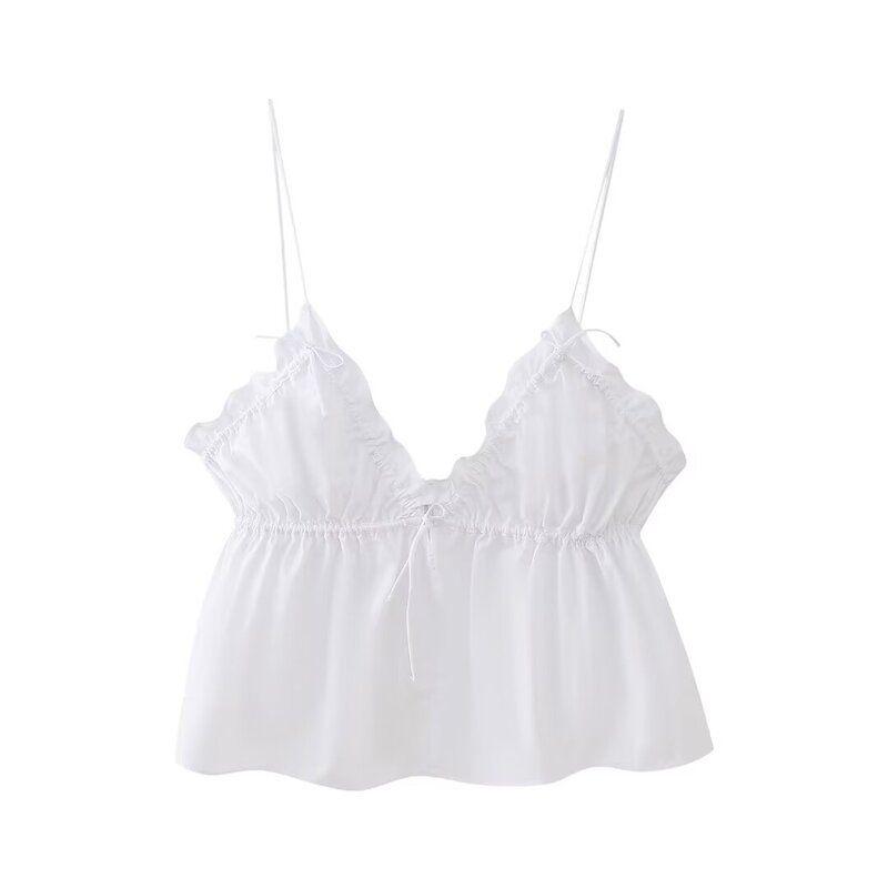 Fashion Style 2024 Spring New Women's Clothing Stylish Bowknot Decoration Poplin Tops 2715200 250