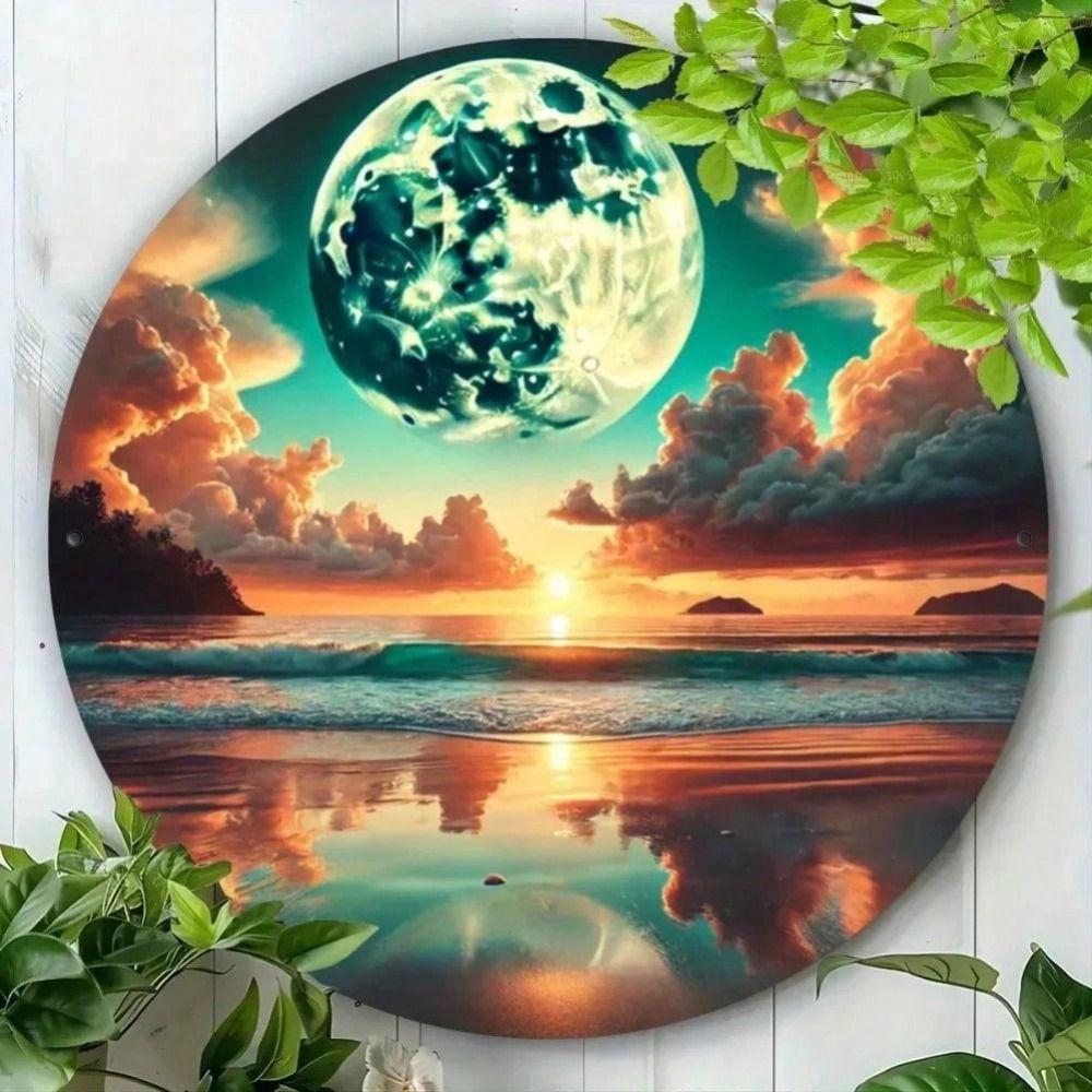 Handmade Metal Tin Plate Wall Art Home Decor 20x20cm