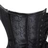 Filaeisi Steampunk 11 Steel Halter Gothic Women's Corset, Ribs, Neck, (Black, XL)