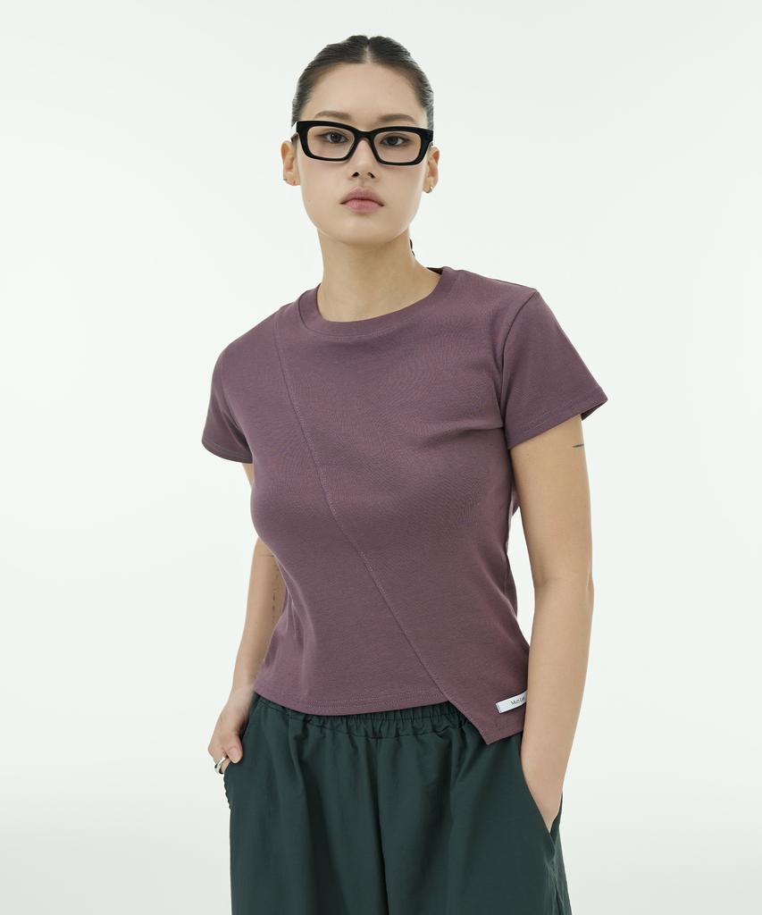 MUTTLETT Unbal Cut T - Lust Plum