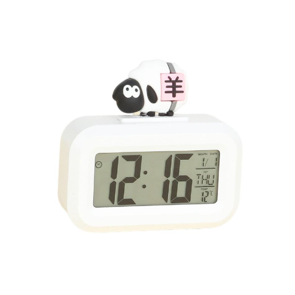 Ceas digital LED Kawaii drăguț Roma decor desen animat porc ceas deșteptător cu lumină de noapte cameră drăguț ceas dormitor noptieră ornamente
