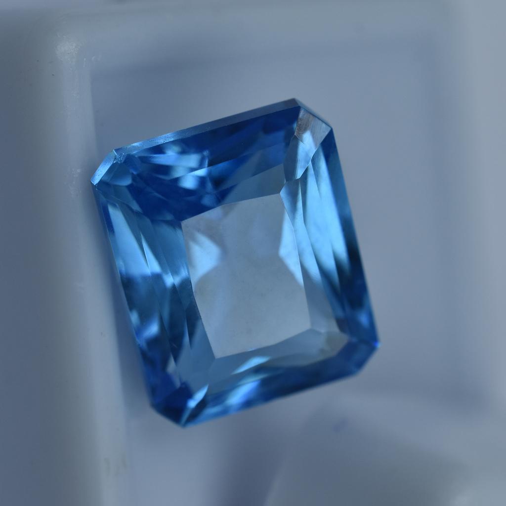Ceylon Light Blue Emerald Cut Natural 10.90 Ct Sapphire CERTIFIED Loose Gemstone AR-549