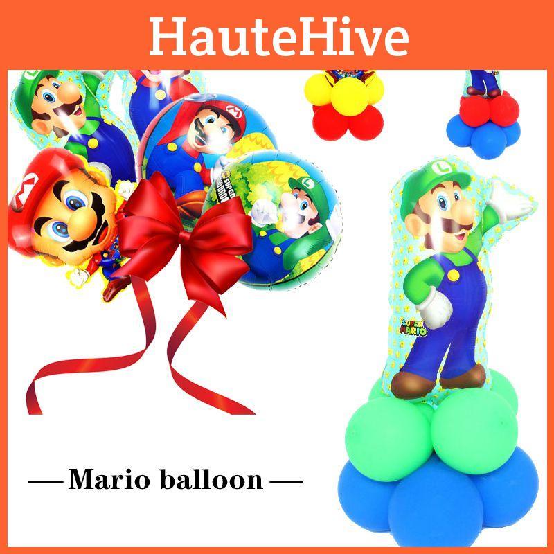 Balloons Super Mario Children Birthday Party Decoration Cartoon Luigi Bros