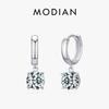 1.0CT D Color Moissanite Hoop Earrings Lab Created Diamond For Women 925 Sterling Silver Wedding Fine Jewelry Gift