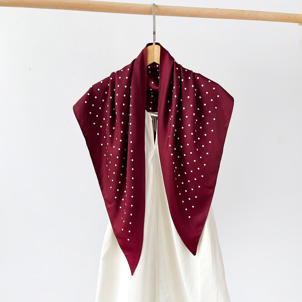 Wear A Triangular Scarf, Headscarf, Twill Silk Scarf, Shawl, Retro Literary Cashew Print Silk Scarf, Women'S Waist Seal Decoration