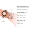 Ladies Quartz Wristwatch with Finger Ring Women  Bracelet Vintage Bangle Rhinestone Watch