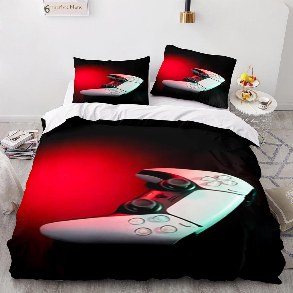 Comforter Cool Gamepad Bedding Set Single Twin Full Queen King Size Kawaii Bed Set Aldult Kid Bedroom Three-Piece Suits 3D Print