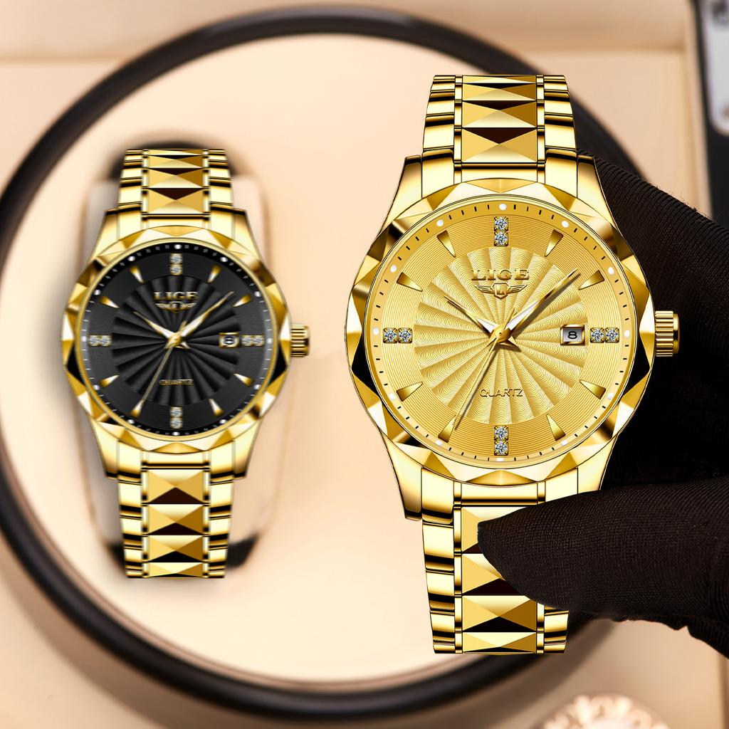New Gold Watch For Men Top Brand Luxury Waterproof Men's Quartz Wristwatches Fashion Sports Luminous Chronograph Male