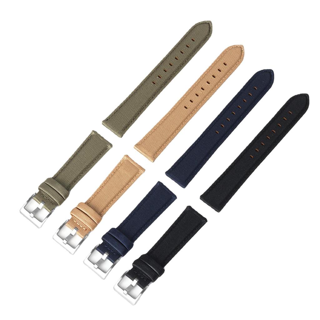 Quick Release Nylon Watch Strap with Leather Inner Layer, Available In 20mm & 22mm for Smartwatches