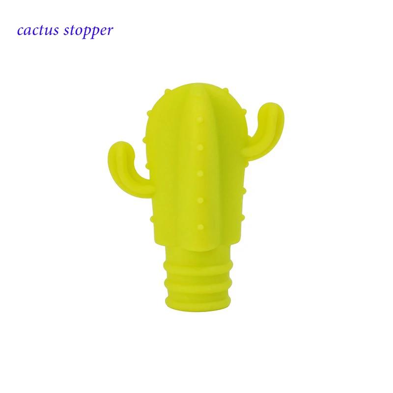 

Креативная пробка для бутылки вина в форме кактуса, пробка для бутылки, заглушка для бутылки, специальная силиконовая этикетка для бокала для вина, маркер в виде кактуса